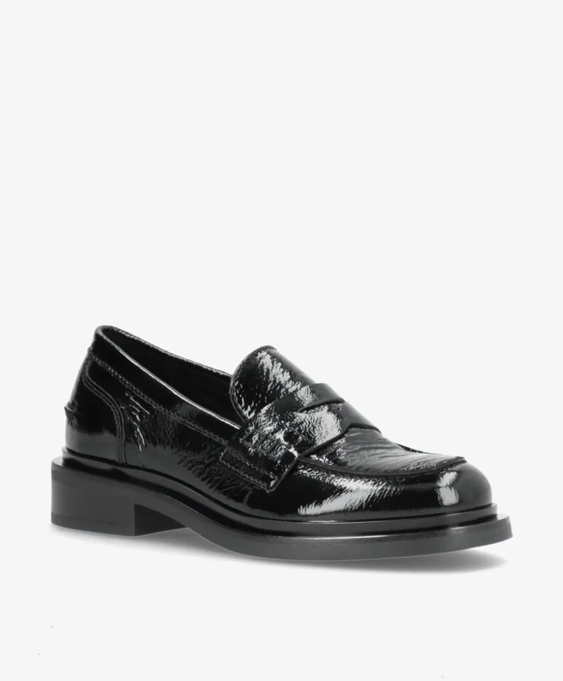PURE P - Sort lak læder - Loafers Dame