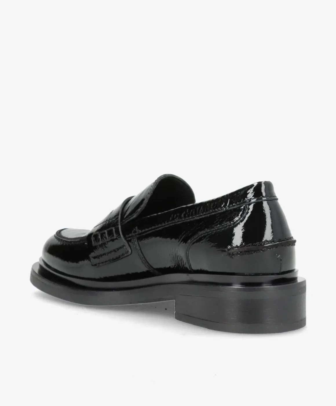 PURE P - Sort lak læder - Loafers Dame