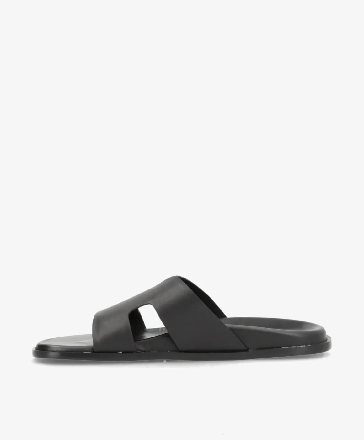 RAE - Sort læder - Flade sandaler Dame