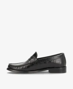 REGENT C - Dame loafer - Sort læder croco