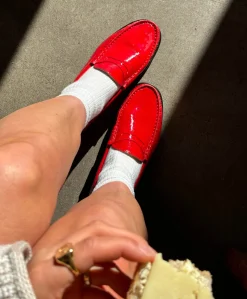 REGENT P - Dame loafer - Rød lak læder