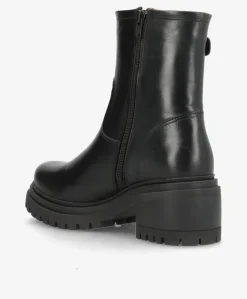 RIVET - Sort læder - Biker støvler Dame