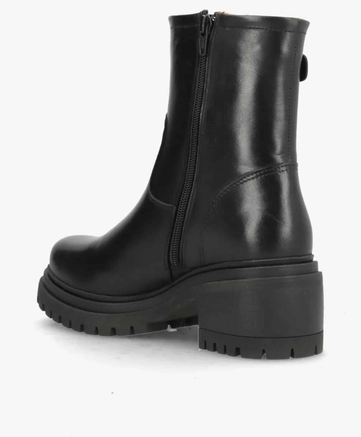 RIVET - Sort læder - Biker støvler Dame