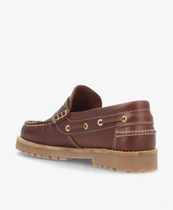 RUDDER L - Brun læder - Loafers Unisex Sejler
