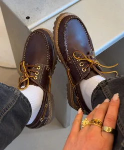 RUDDER-X - Brun læder - Sejlersko Unisex