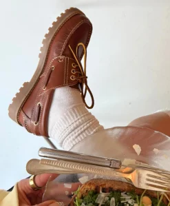 RUDDER-X - Mellembrun læder - Sejlersko Unisex