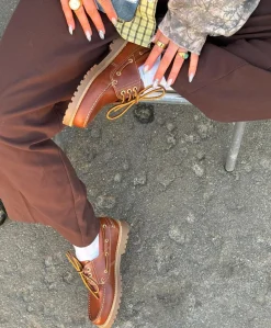 RUDDER-X - Mellembrun læder - Sejlersko Unisex