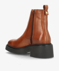 SADDLE - Brun læder - Chelsea støvler Dame