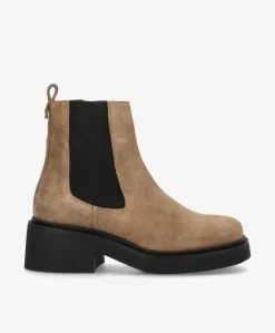 SADDLE S - Beige ruskind - Chelsea støvler Dame