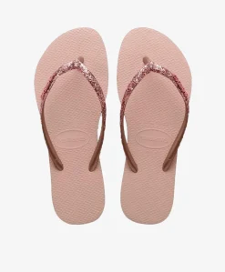 SLIM GLITTER II - Slip-on Dame - Lyserød