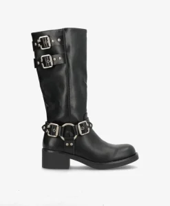 Svea - Biker støvle lang - Sort