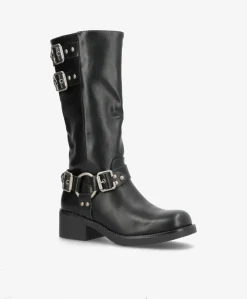 Svea - Biker støvle lang - Sort