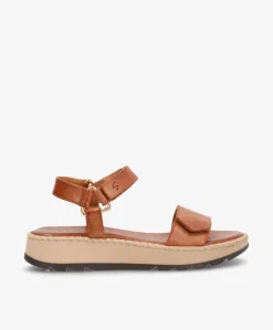 TILDE - Brun læder - Sandaler platform Dame