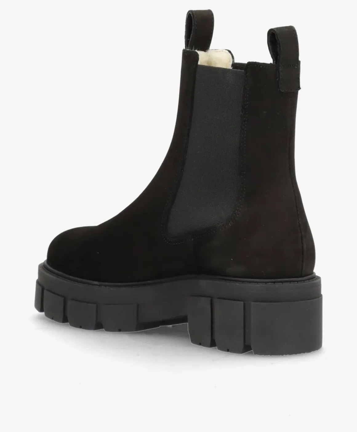 VALERIA N warm - Sort nubuck læder - 100% Uldfoer