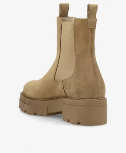 VALERIA S - Beige ruskind - Chelsea støvle dame
