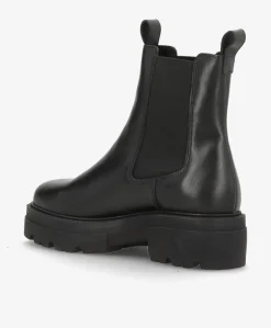 VALERIA SEA - Sort læder - Chelsea støvle Dame