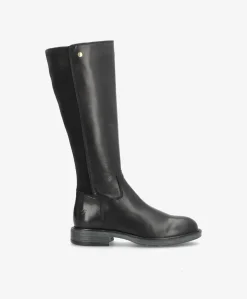 VANCOUVER - Sort læder - Lange støvler Dame