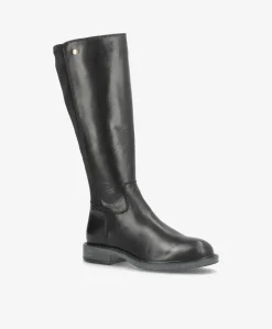 VANCOUVER - Sort læder - Lange støvler Dame