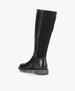 VANCOUVER - Sort læder - Lange støvler Dame