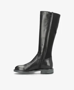 VANCOUVER - Sort læder - Lange støvler Dame