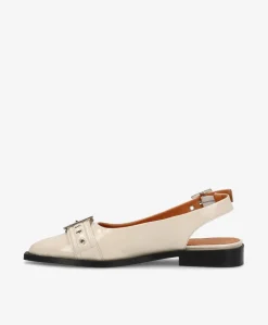 WANT - Slingback - Beige lak læder