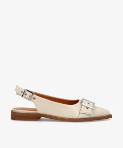 WANT - Slingback - CML Beige lak læder