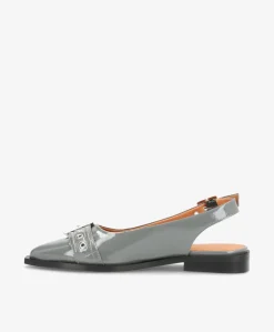 WANT - Slingback - Grå lak læder