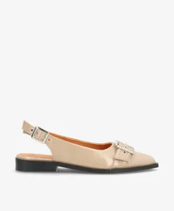 WANT - Slingback - Nougat lak læder