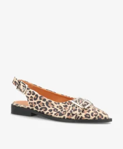 WANT S - Slingback - Leopard lys ruskind