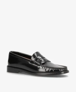 YORK P - Dame loafer - Sort Polido læder